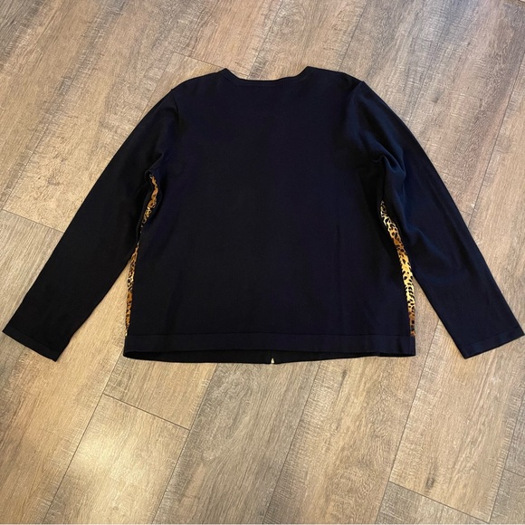 Jones New York Animal Print Lightweight Jacket Zip Front Satin Women's Sz 2X NWT - Picture 5 of 9